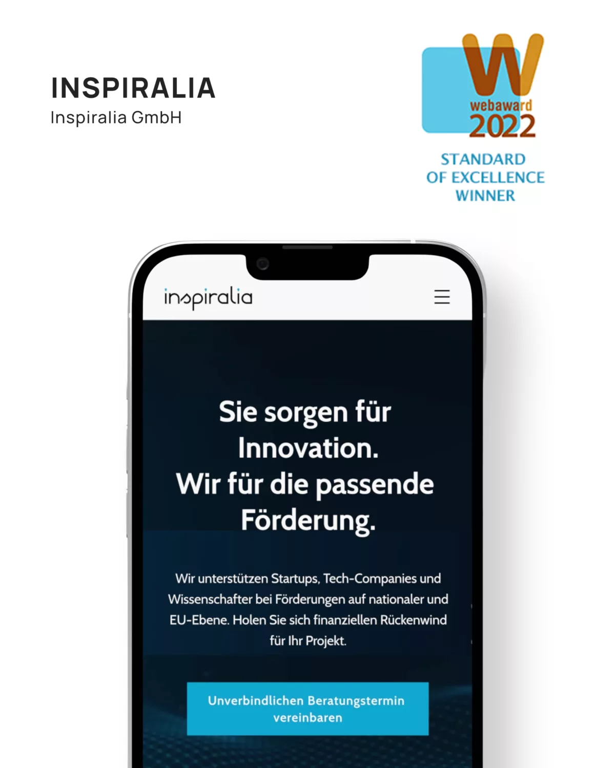 Bild von Gewinn des WebAwards 2022